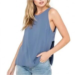 ASTR the Label High Neck Open Side Tank in Grey Grisaille - Large